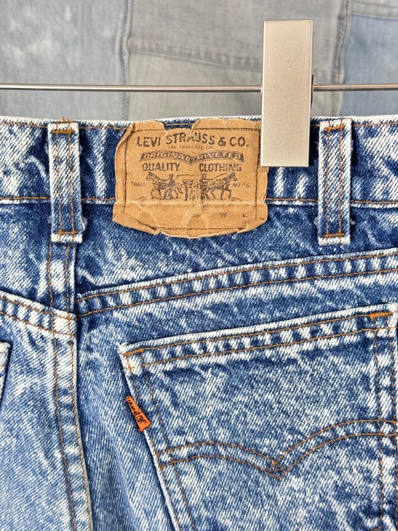 Childrens Vintage Levi’s Orange Tab Acid Wash Den… - image 3