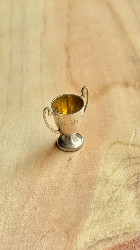 Vintage 1940s 50s Toy Workshop Trophy Sterling Silver Charm