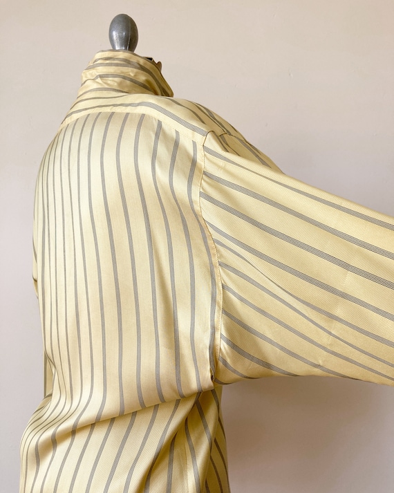 Vintage 1980s Escada Striped Silk Blouse - image 5