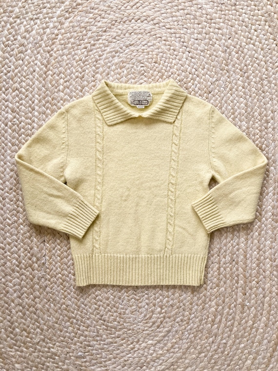 1960s 70s Lambswool Angora Sweater Kids Vintage