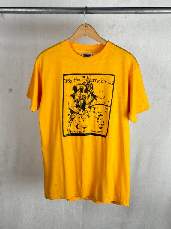 Vintage 1980s Ralph Steadman Dupe Robert Levine Art Graphic T Shirt