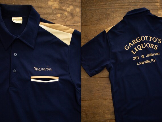Vintage Bowling Shirt | 70s Polyester Shirt | Shor