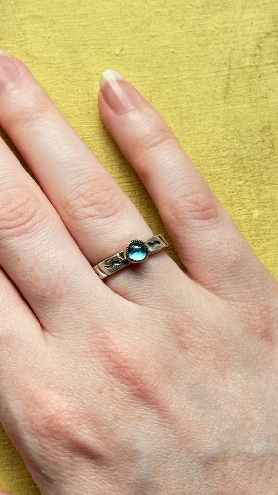 Vintage Chris Dungan Topaz Sterling Silver Ring 6