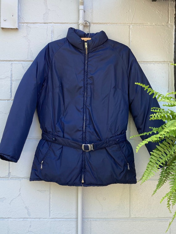 Vintage 1970s White Stag Blue Puffer Down Insulated Jacket