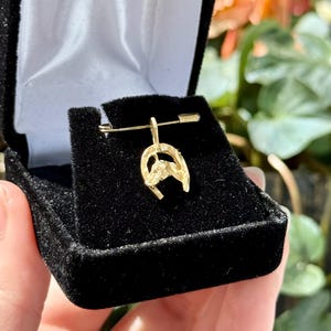 Vintage 14k Gold Horse Head Good Luck Charm Pendant