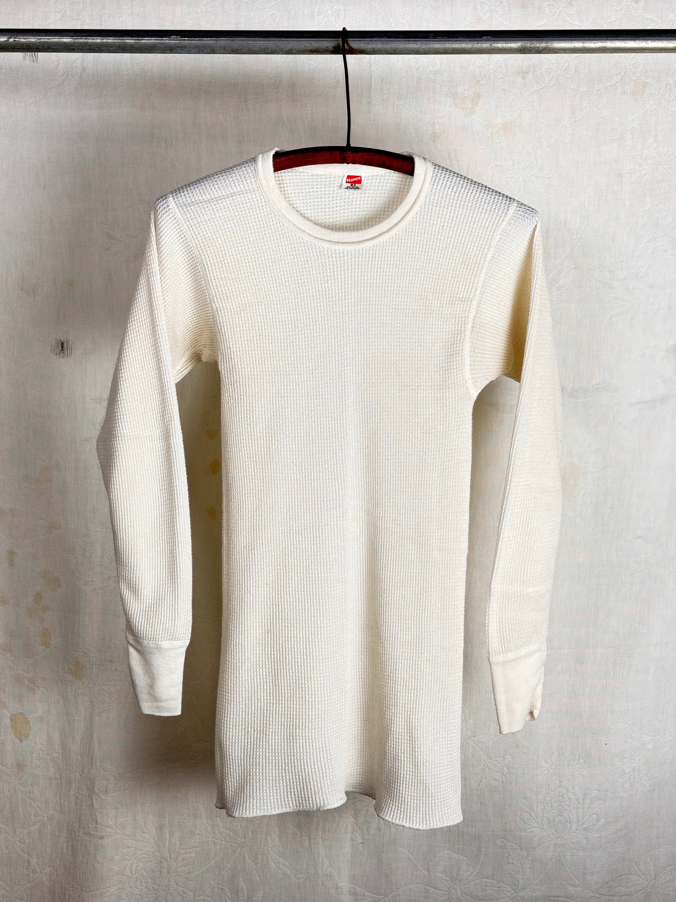Vintage 1980s Hanes Waffle Knit Thermal Long Sleeve T Shirt Etsy