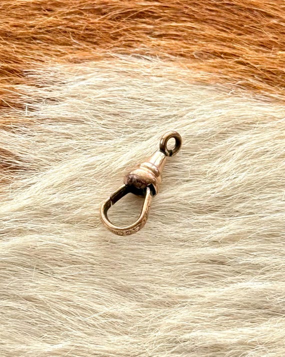 Antique Gold Filled Dog Clip Watch Chain Jewelry Finding JMF Co