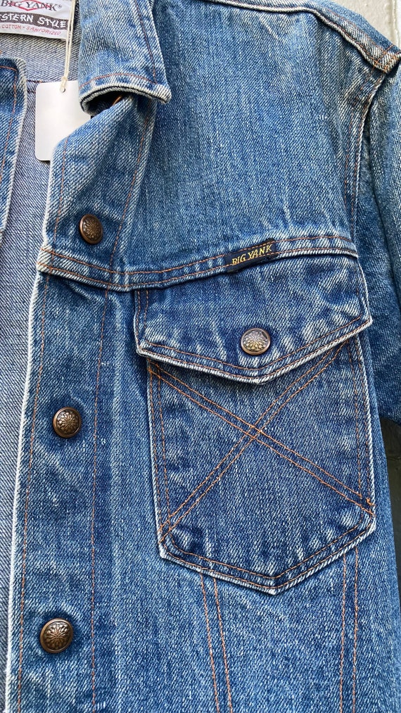 1960s 70s Big Yank Selvedge Denim Jacket - image 3