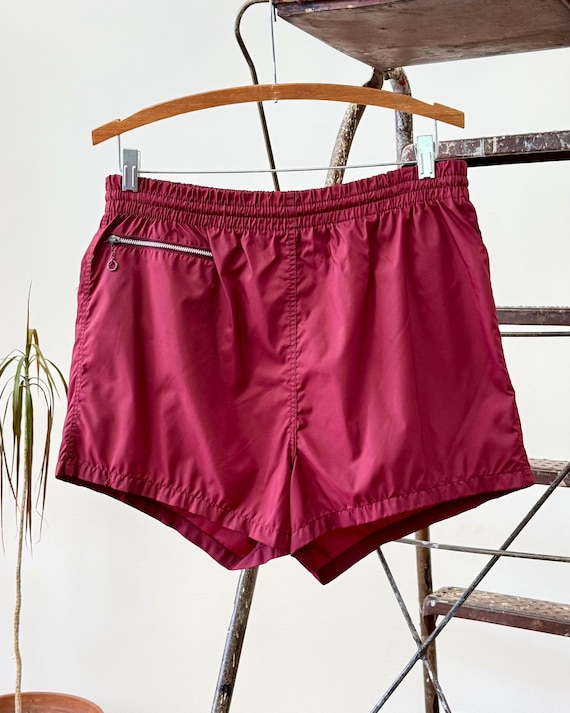 Vintage 1950s Zipper Pocket Nylon Swim Trunk Shorts McGregor Sportswear | mens 36
