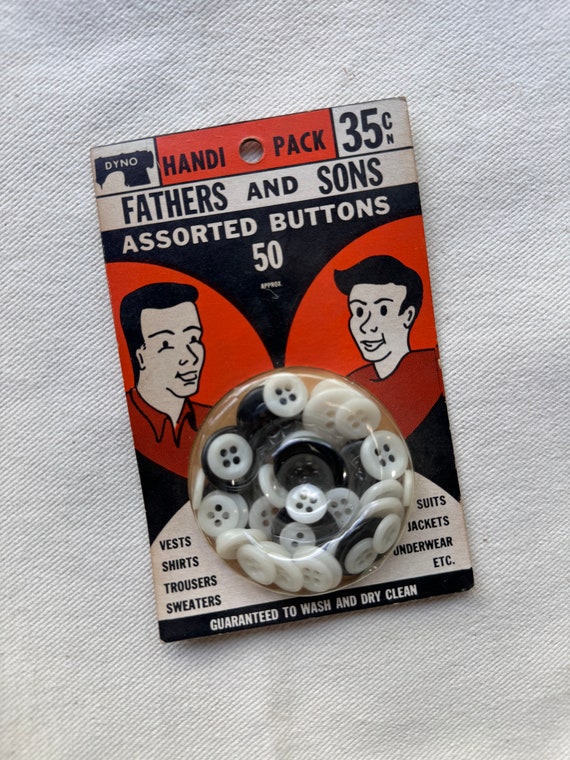 Vintage 1950s Fathers & Sons Assorted Buttons