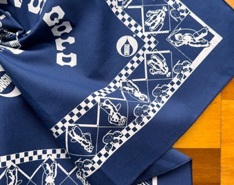 ▪️40’s【COWBOY】 VINTAGE BANDANA Vintage Red, White, & Black Western Print Cotton Bandana 24