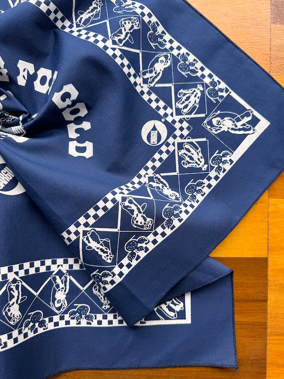Deadstock Vintage 1970s Cowboy Hybrid Seeds Novelty Advertising Bandana