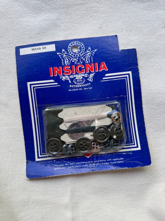 Vintage Military Uniform Button Repair Sewing Kit