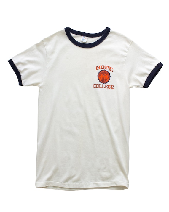 Hope College 1980s Champion Sportswear Ringer Tee… - image 1