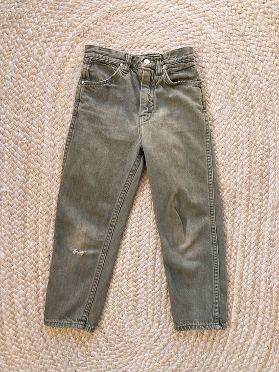 Vintage 1950s Green Denim Jeans Kids Vintage