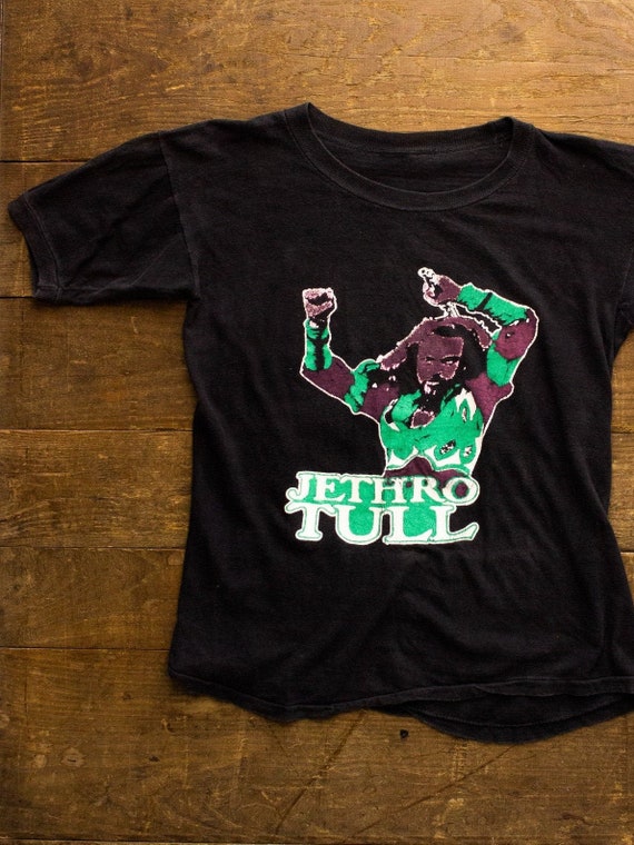 70s Jethro Tull T Shirt | 70s Ringer Tee | Vintage