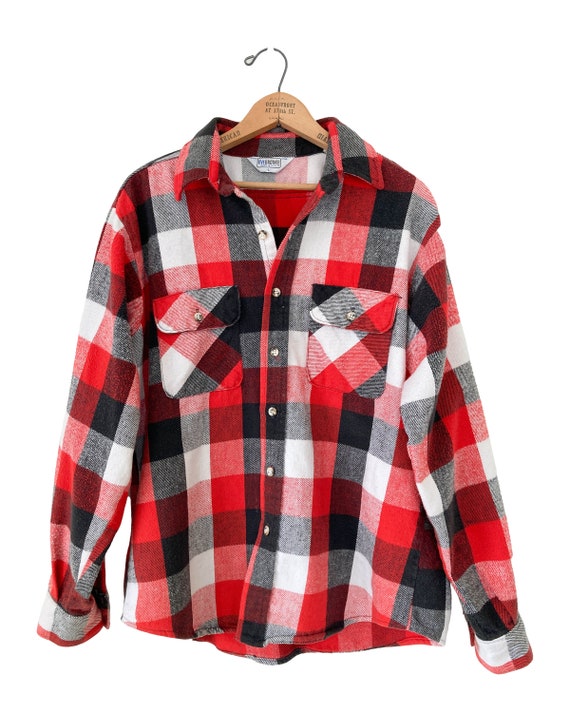 Cotton plaid flannel shirt | Five Brother flannel shi… - Gem