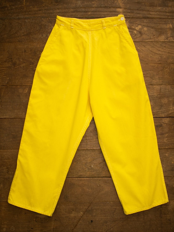 Side Zip Pants | Vintage Sailcloth | Cropped Pants