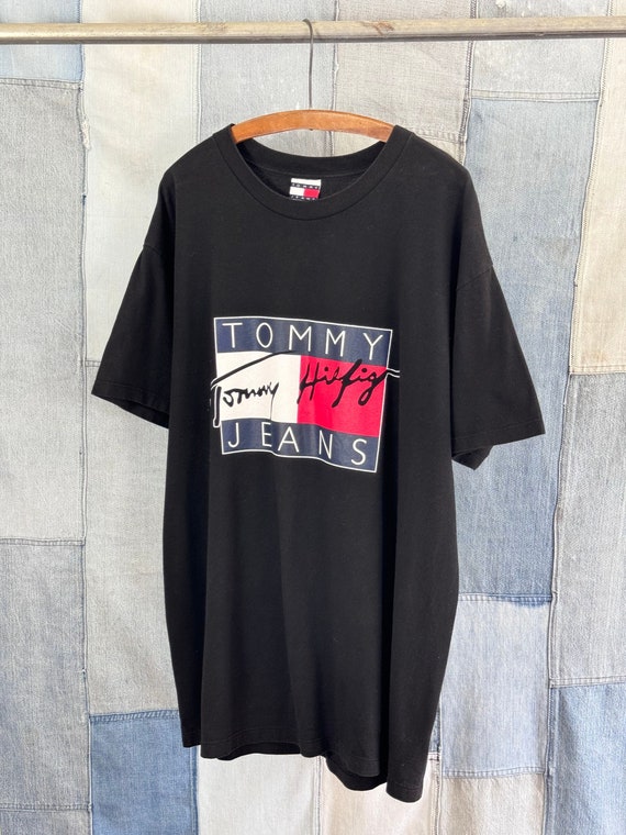 Vintage 1990s Tommy Hilfiger Jeans Graphic T Shirt - image 1