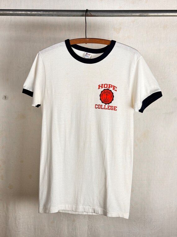 Buy Vintage 1970s Hope College Champion Ringer T Shirt Online in 