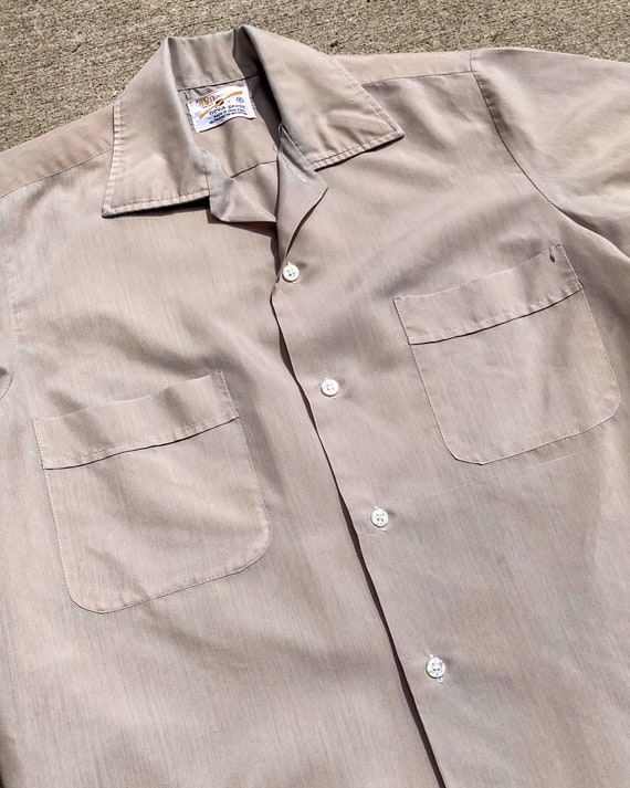 1960s 70s Short Sleeve Camp Collar Shirt - image 4