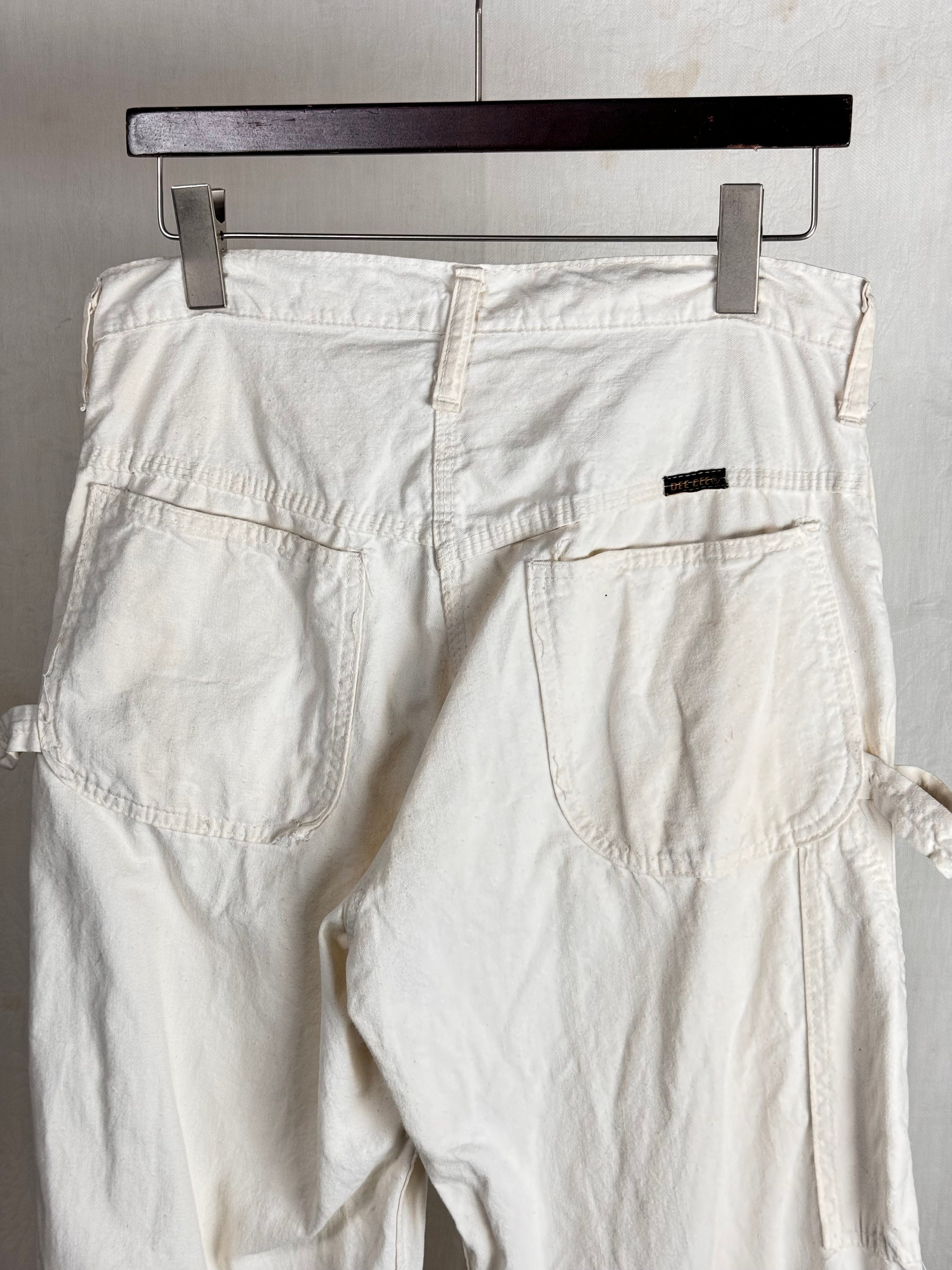 Vintage 1970s DEE CEE White Carpenter Painters Pants 32 X 33 Vintage 1970s DEE CEE White Carpenter Painters Pants 32 X 33