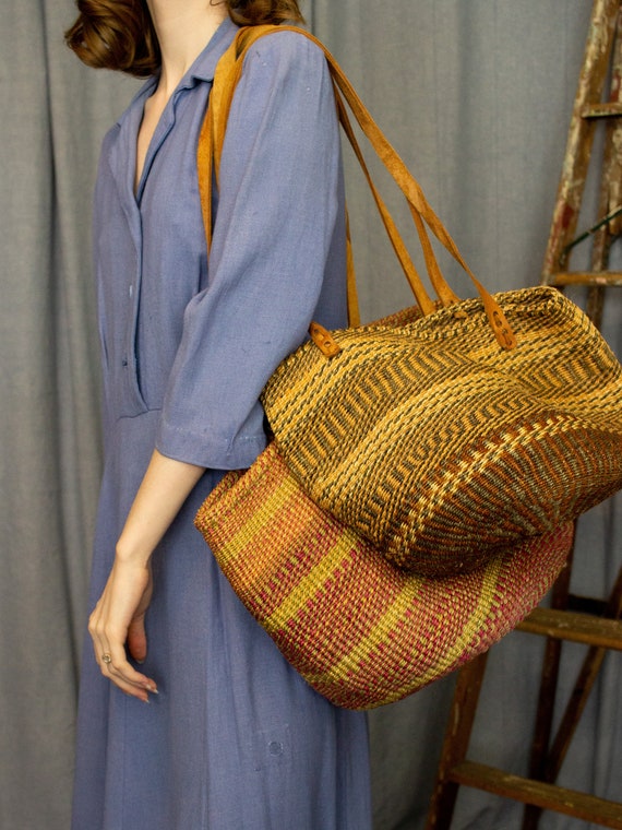 Woven Sisal Basket Tote | Market Totes | Vintage B