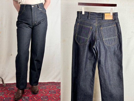Handmade Rigid Denim Tapered Wide Leg High Rise Jeans by Havens Denim Jeans