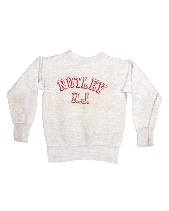 Nutley NJ 1950s Distressed Pullover Sweatshirt | child M