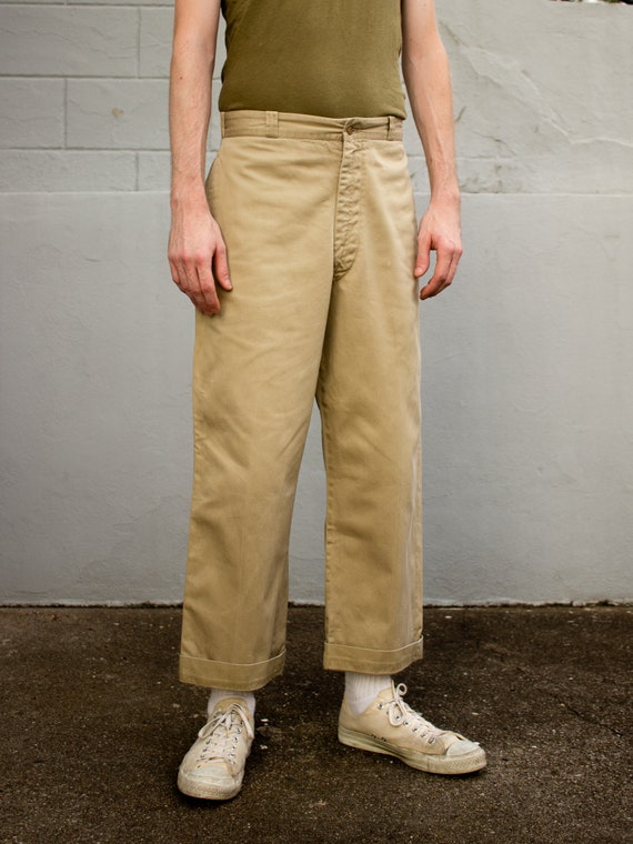 Vintage Military Chino | 50s Mens Pants | Cotton T