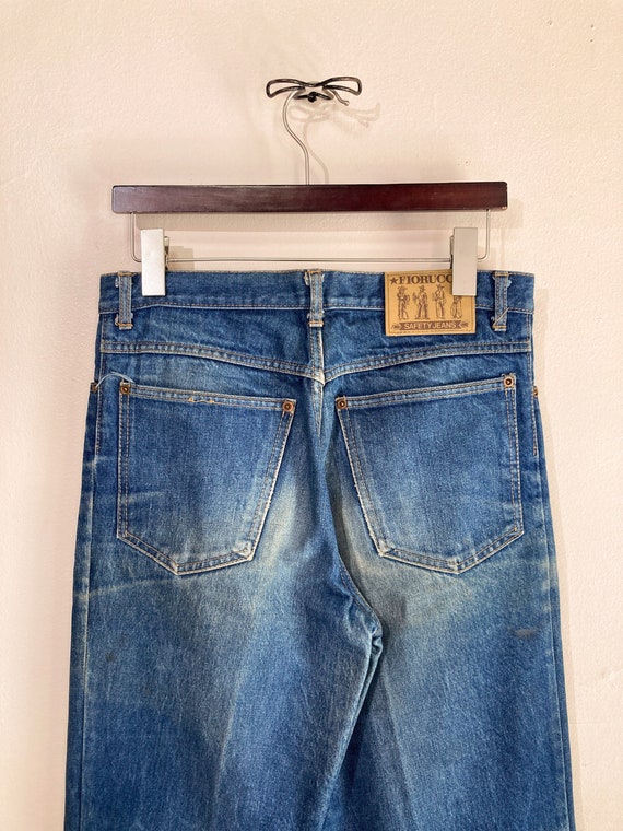 1970s 80s Fiorucci Denim Safety Jeans 30x34