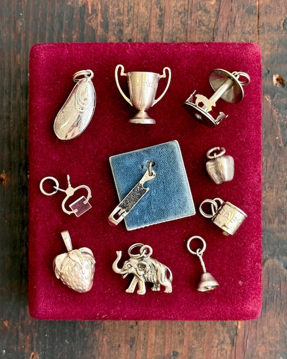Vintage Quirky Whimsical Sterling Silver Charm Pendant | pick one