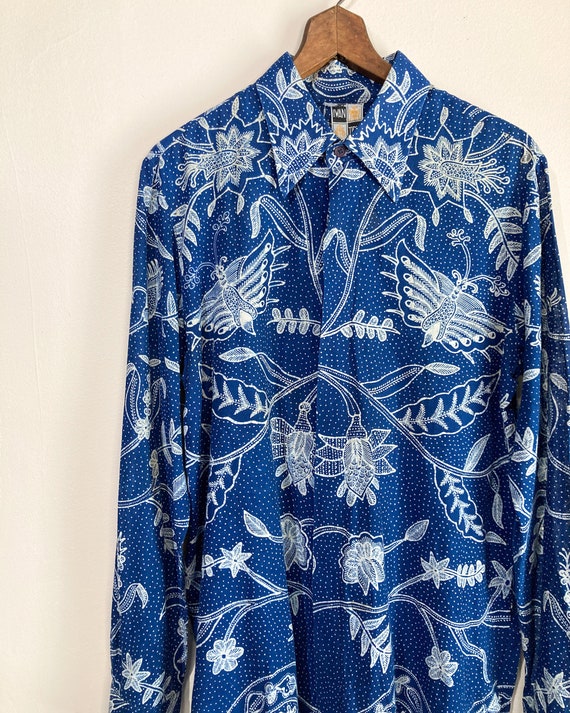 1970s Iwan Tirta Batik Button Up Shirt - image 1