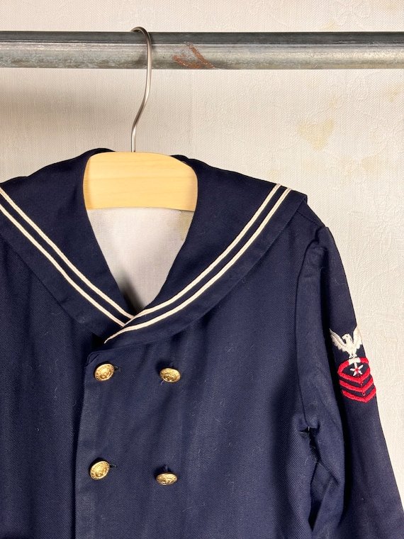 Vintage 1950s Childrens US Navy Sailor Gabardine Rayon Vintage 1950s Childrens US Navy Sailor Gabardine Rayon