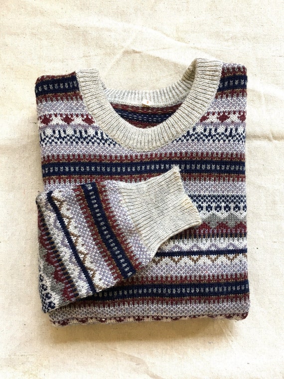 Fair Isle Sweater | Nordic Sweater | Vintage Wool