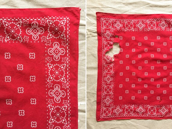 Tuside Bandana | 50s Bandana | Vintage Red Bandana