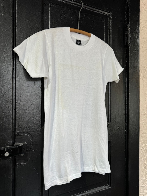 Vintage BVD Blank White T Shirt