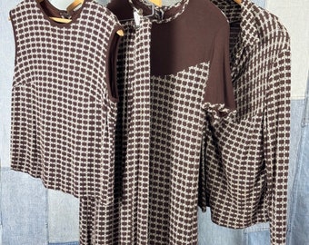 1960s Mod 4pc Knit Dress Top Jacket Skirt Set