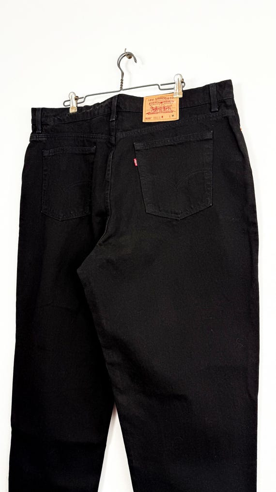 Vintage NOS 1990s Womens Plus Levi’s 522 Tapered High Rise Black Denim Jeans USA 22 / 41” waist