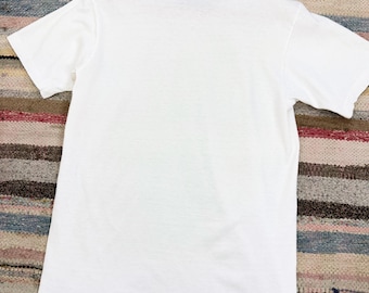 Vintage 1960s US Military Issued White Crew T Shirt | Small Medium