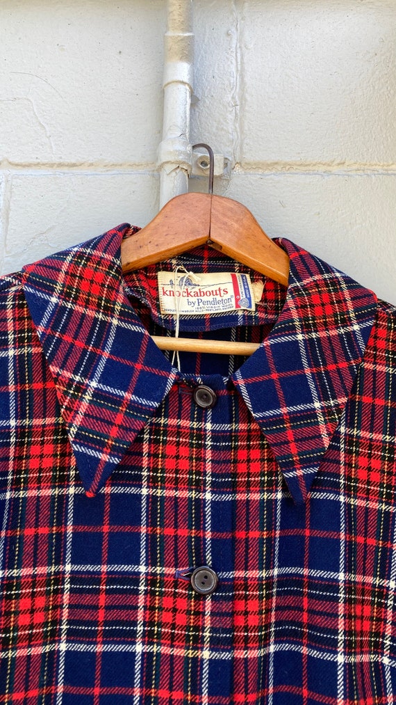 1960s 70s Pendleton Knockabouts Wool Flannel Shir… - image 4