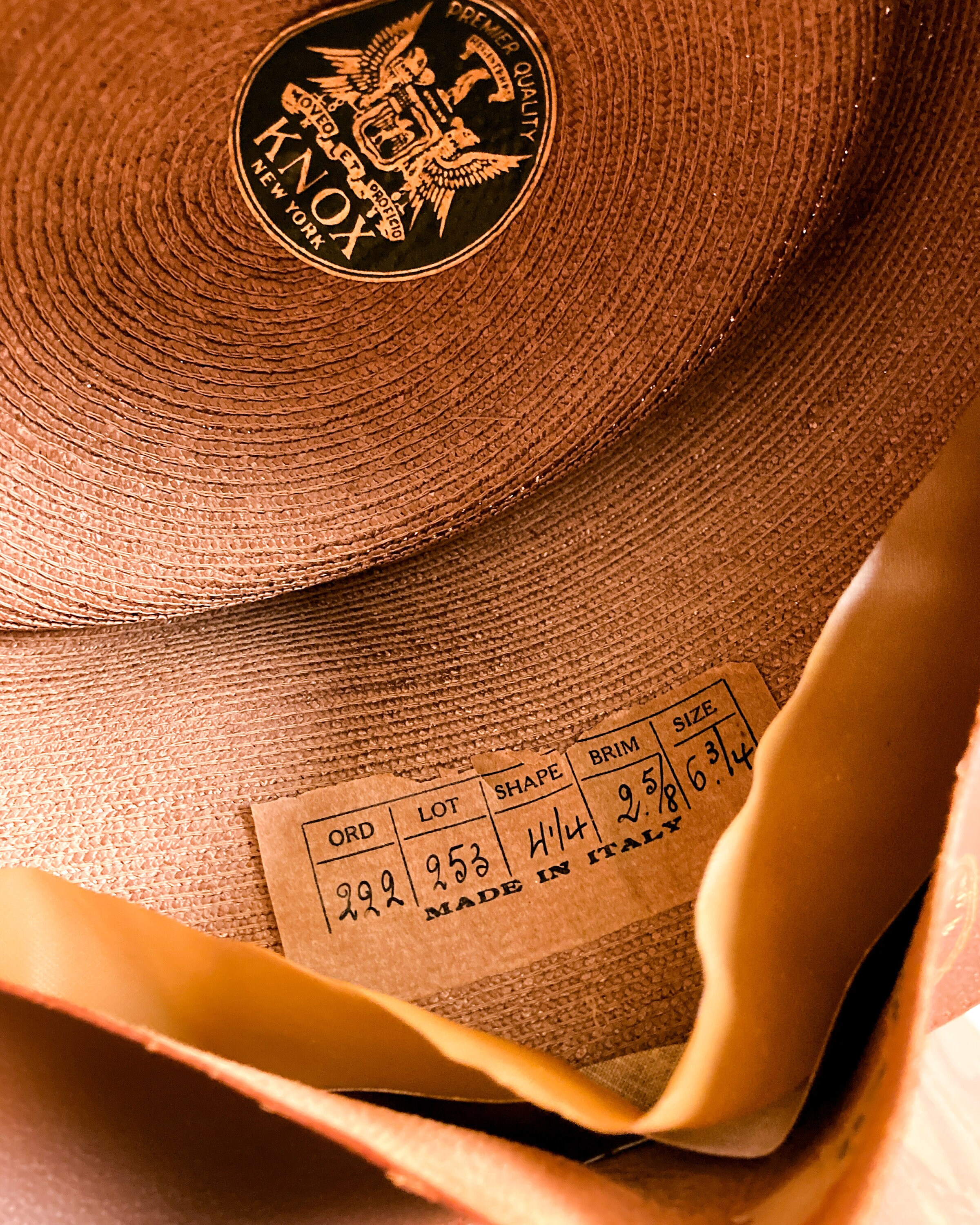 Knox New York Vintage Mens Hat 50s Straw Hat Woven Etsy