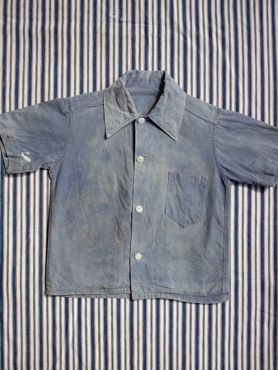 40s 50s Work Shirt | Vintage Childrens Clothes | G