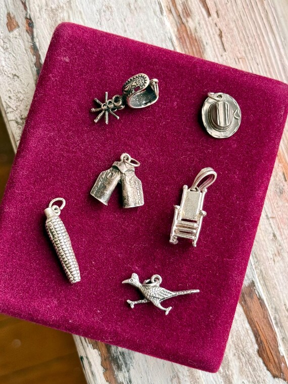 Vintage Country Western Sterling Silver Charm Pendant | select one