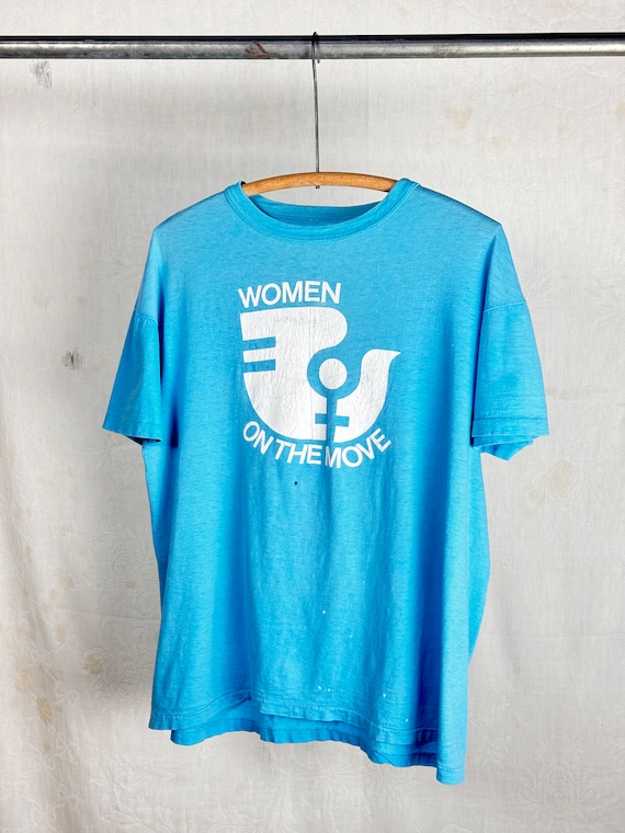 Vintage 1970s Womens Activism Graphic T Shirt