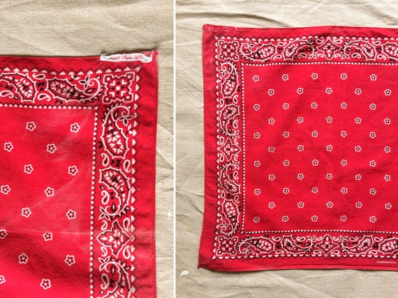 Distressed Bandana | Tuside Red | 50s 60s Bandana