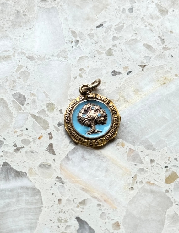 Vintage National PTA Balfour 10K Gold Filled Enamel Charm