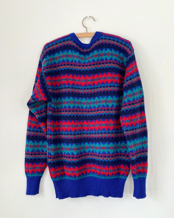 LL Bean bright wool sweater | vintage LL Bean swe… - image 6