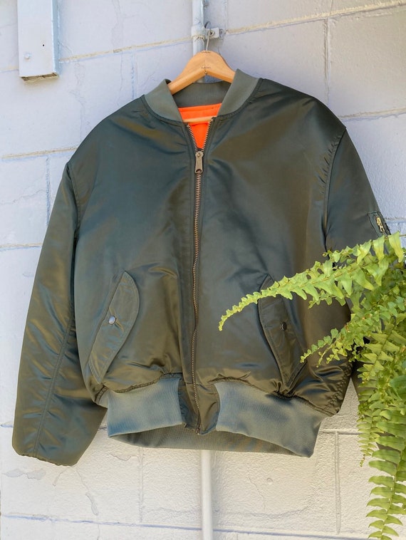 Vintage Reversible MA-1 Satin Bomber Jacket - image 1