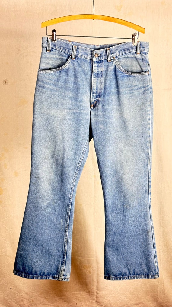 1970s Bell Bottoms Flare Leg Plain Pockets Denim Jeans - Etsy